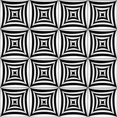 black and white seamless pattern,gromatric optical illustion background. 