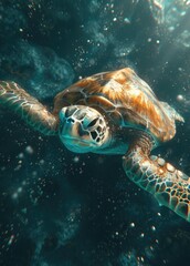 Obraz premium sea_turtle_in_the_ocean