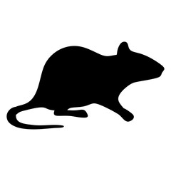 Chinese New Year black rat silhouette