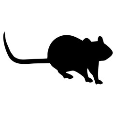 Chinese New Year black rat silhouette