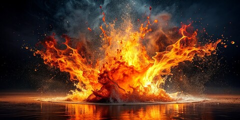 fire splash desktop background wallpaper