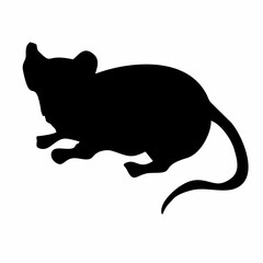 Chinese New Year black rat silhouette