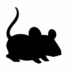 Chinese New Year black rat silhouette