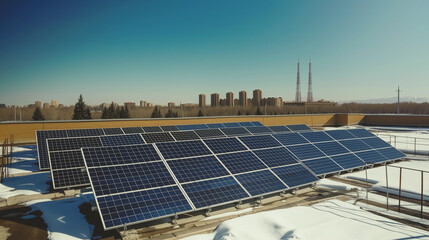 Solar panels on roof.