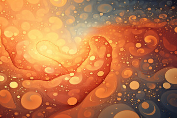 Abstract background with bokeh defocused lights. Orange and gray colors