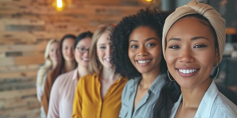 Fototapeta premium Multi ethnic group of successful office workers women
