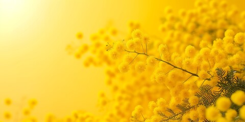 Yellow mimosa background