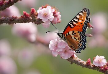 Obraz premium monarch butterfly on flower