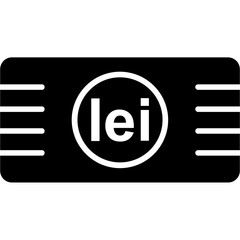 Romania Leu currency Icon