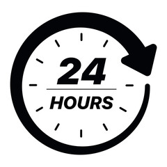 24 hour timer clock black