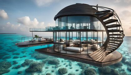 Obraz premium lighthouse in the ocean