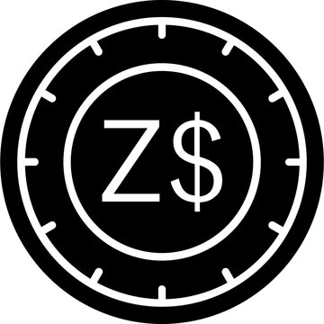 Zimbabwe Dollar Coin Icon