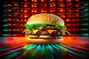 Pop Art style burger
