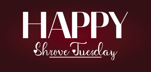 Happy Shrove Tuesday Amazing Text illustration Design