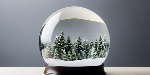 Christmas glass ball of white forest