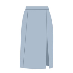 women's skirt in flat style, vector