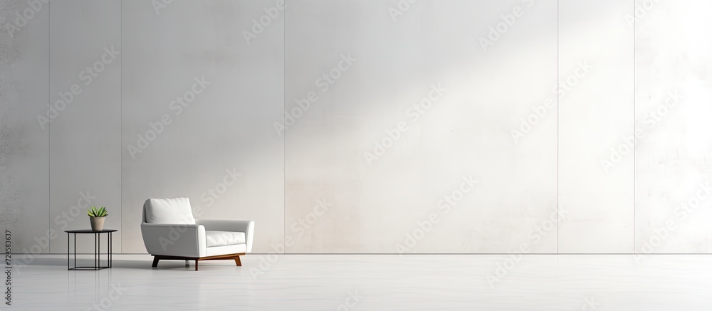Poster a minimalist approach to the white wall, with subtle hints of texture that add a touch of elegance a