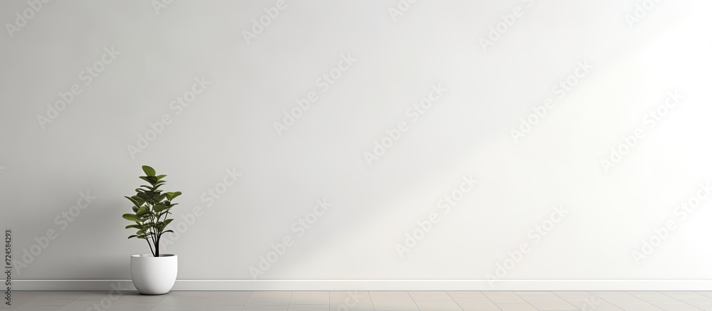 Poster a minimalist approach to the white wall, with subtle hints of texture that add a touch of elegance a
