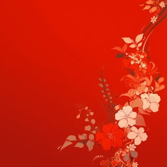 red flowers background HD, chinese new year background