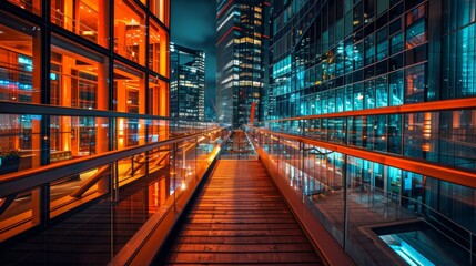  "Nuit cyberpunk : Ville illumin&eacute;e par des lumi&egrave;res n&eacute;on"