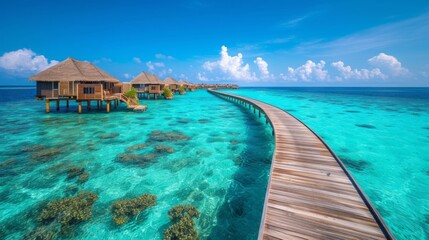 Beautiful photo of the Maldives for background