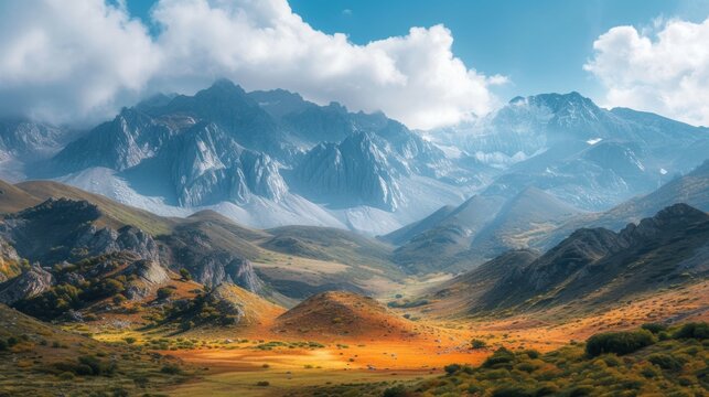 Beautiful photo of mountains for background