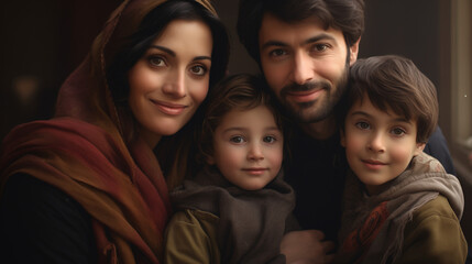 Fototapeta premium parents and children