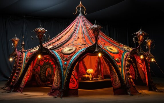 Flamboyant Carnival Fortune Teller Tent