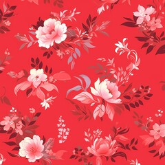 Fototapeta na wymiar red flowers background HD, chinese new year background