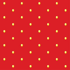 Strawberry Texture. Seamless Red Pattern. Vector