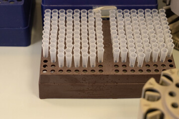 Chemical test tubes for blood analysis