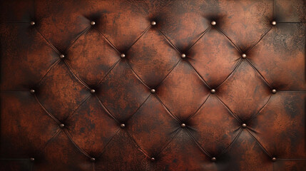 Fototapeta premium Luxury leather upholstery background with buttons