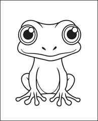 cute frog coloring book for children
