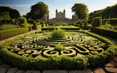 Historic Knot Garden with Intricate Patterns