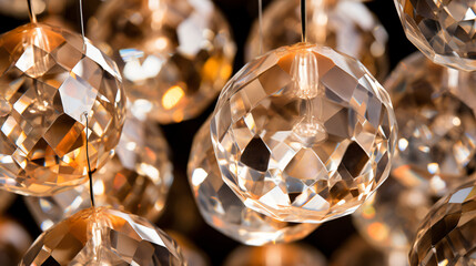 Close up of shiny round crystal
