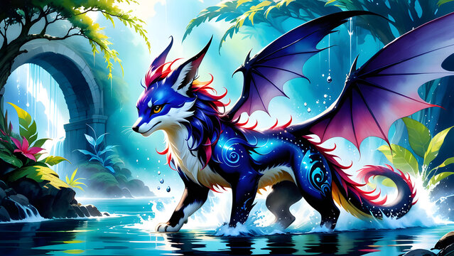 water color paintings art fantasy creature