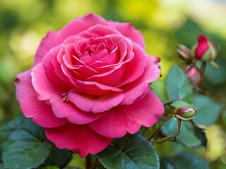 Beautiful rose in nature.ai generated