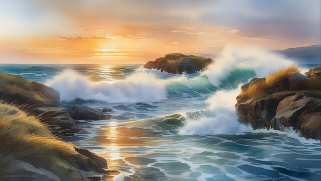 watercolor seascapes painting