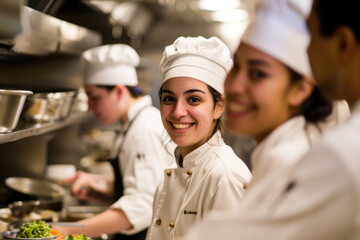 A dynamic team of young chefs showcase their culinary skills and contagious smiles
