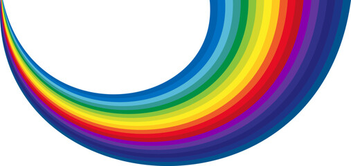 Colorful LGBT Pride Ribbon Banner. Waving Ribbon of LGBT Pride Isolated on Transparent Background