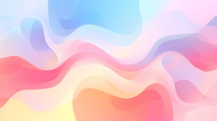 Gradient colorful abstract wallpaper with multicolored wavy surfaces.