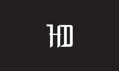 Fototapeta na wymiar HD, DH , D , H , Abstract Letters Logo Monogram 
