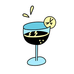 papillon doodle mignon violet et rose © Intrépide