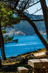 Paisaje en las Islas Cies.