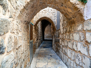 old stone arch, Acre, Israel 
