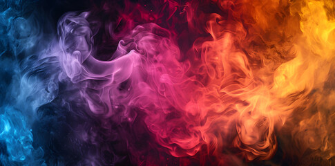 Fototapeta premium Fire flames on black background