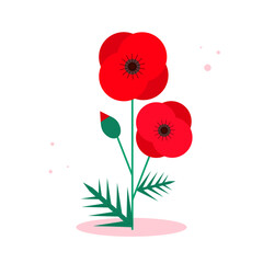 fleurs de coquelicots g&eacute;om&eacute;triques