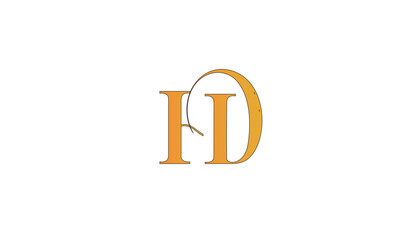 HD, DH , D , H , Abstract Letters Logo Monogram	
