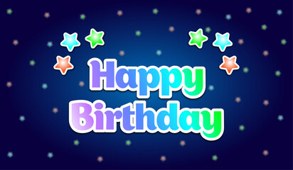Greeting card, banner, birthday wishes 