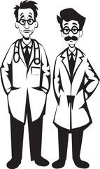 Nurturing Compassion Doctors Kindness Towards Patients Expressed in Black Vector Design Doctors Supportive Relationship with Patients in Black Iconic Logo